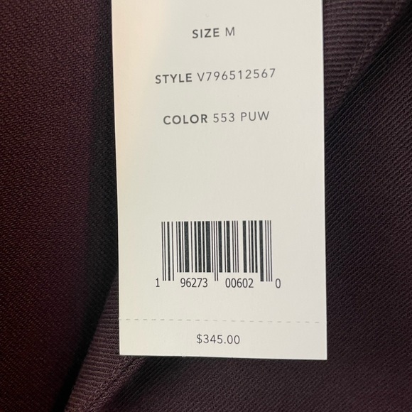 NEW Vince plum blouse with tie neck. Size M NWT - Picture 7 of 10